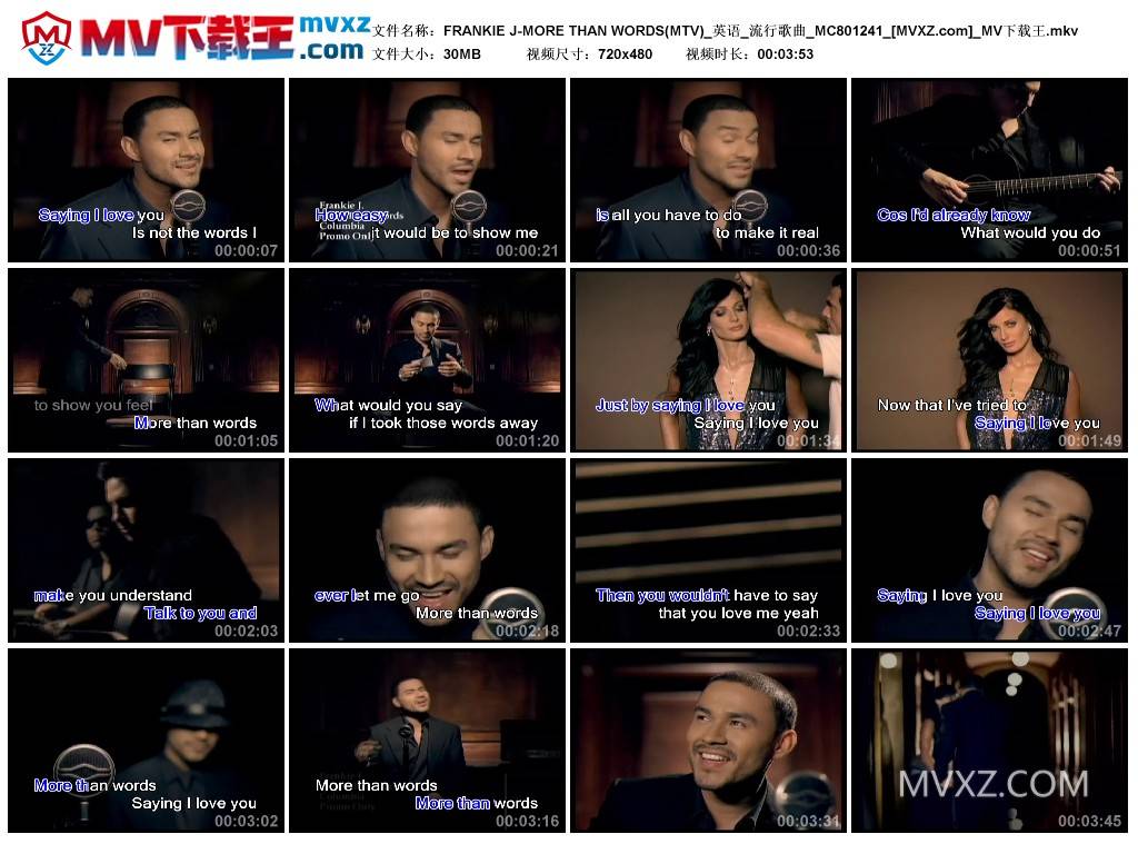 FRANKIE J-MORE THAN WORDS(MTV)_英语_流行歌曲_MC801241